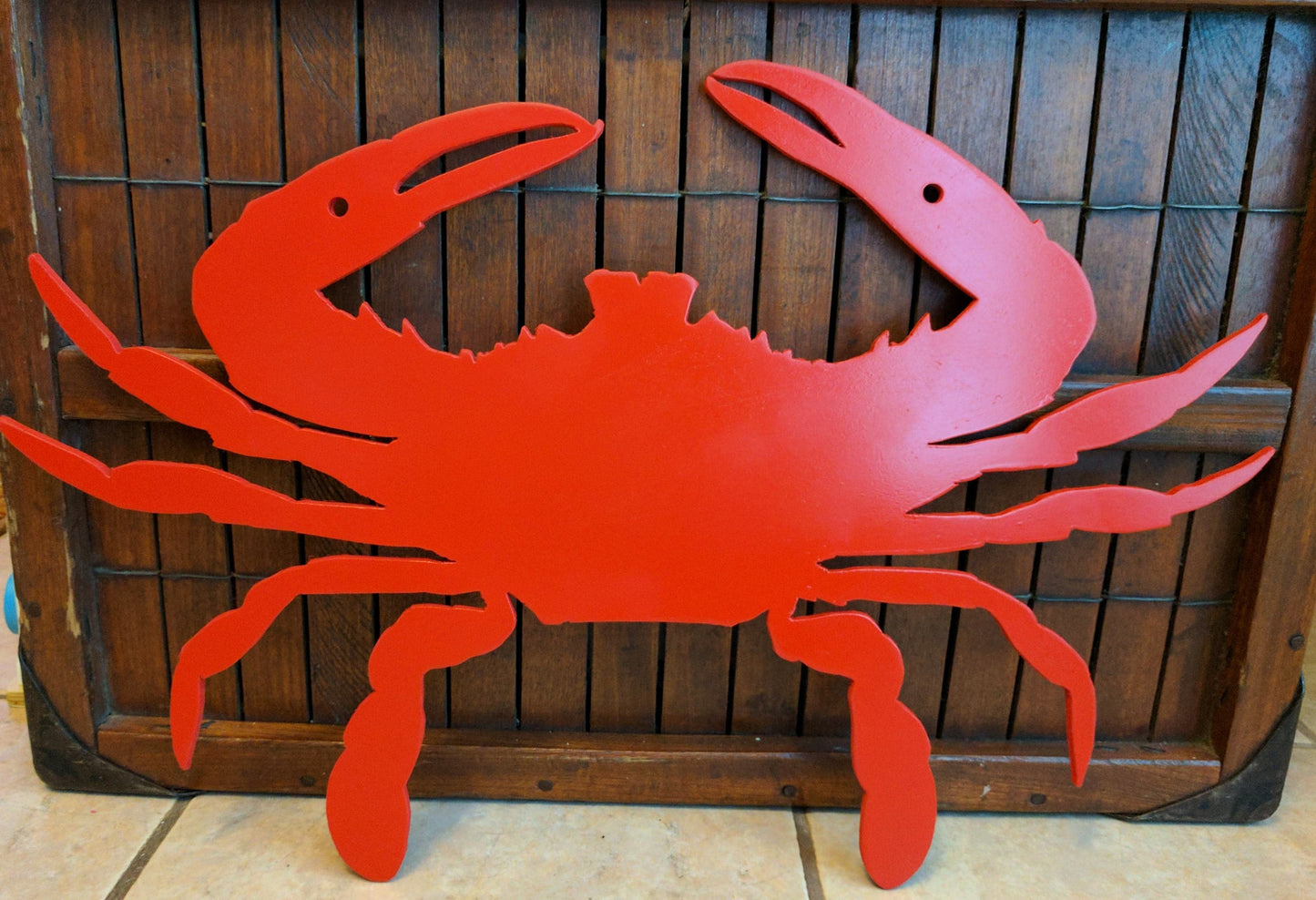 Wooden Crab door hanger beach decor