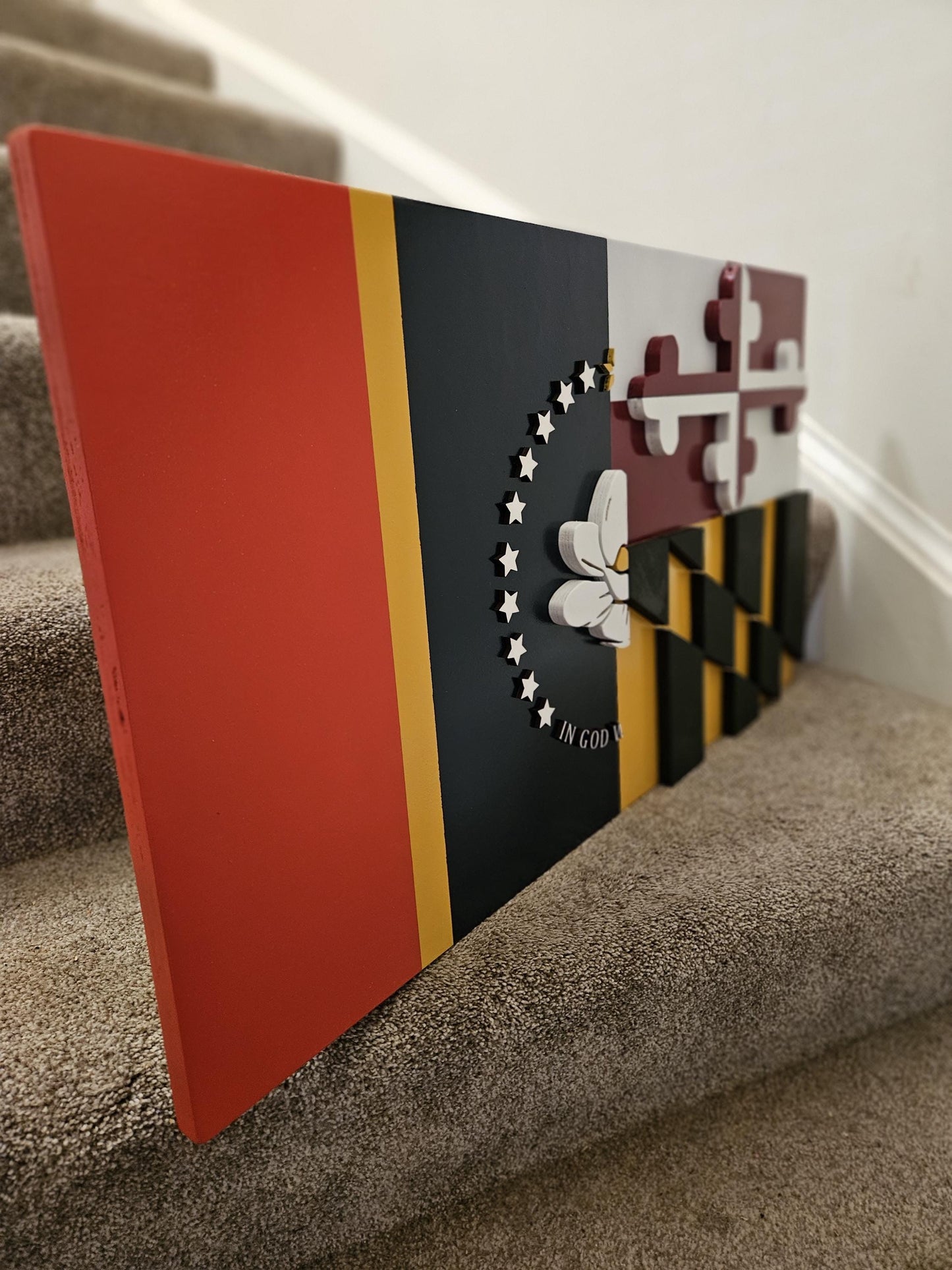 Wooden flag Combo, Maryland Flag, Mississippi Flag, Wooden Decor