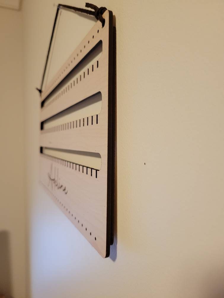 Personalized jewelry wall organizer, earring holder