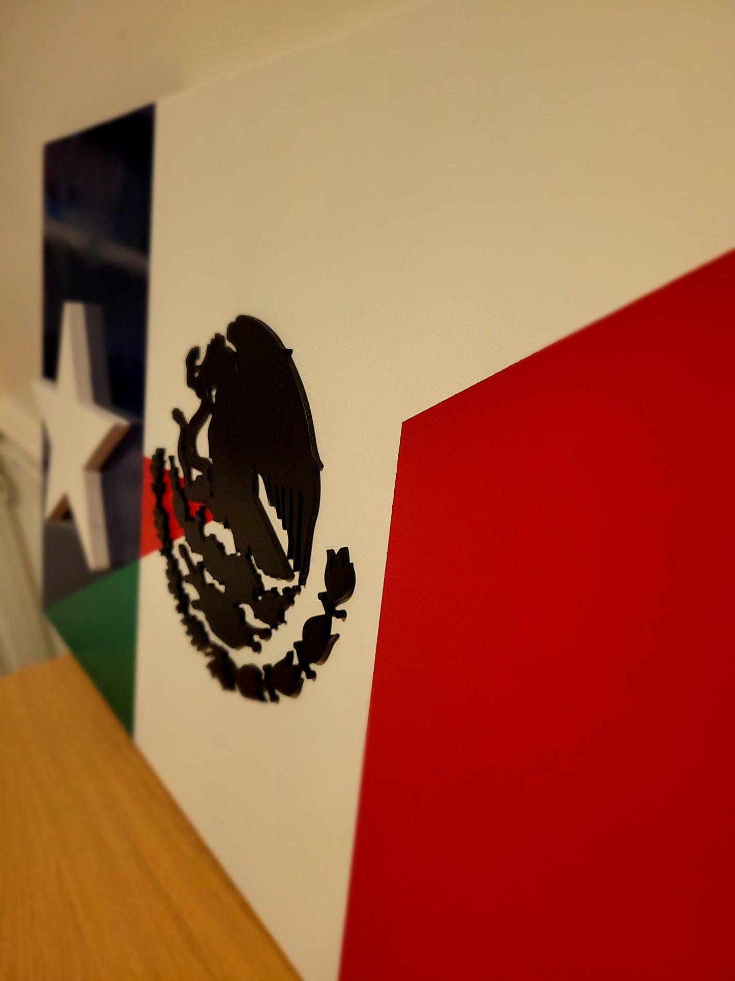 Wooden flag Combo, Texas Flag, Mexico Flag, Wooden Decor