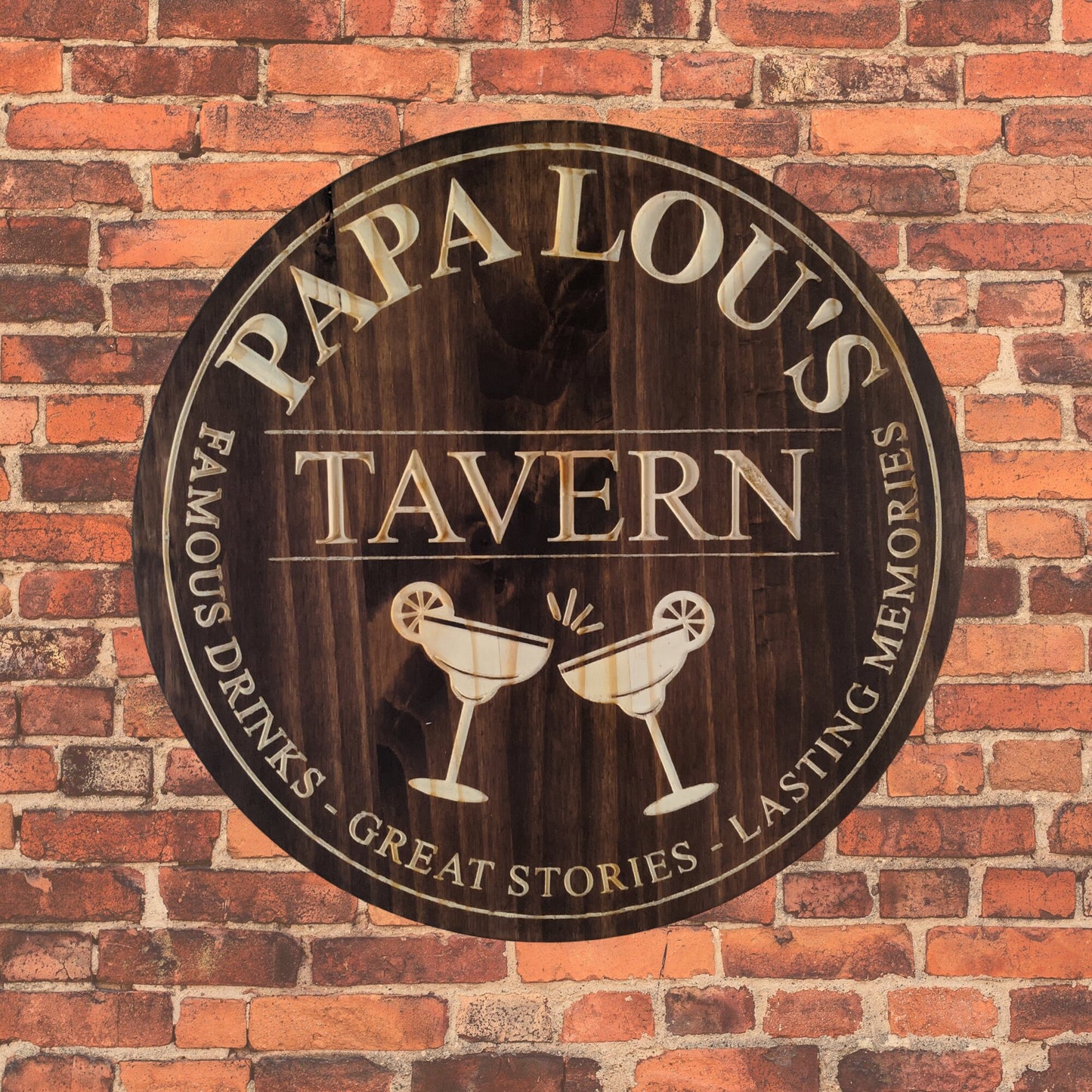Custom wooden carved Tavern sign - Engraved